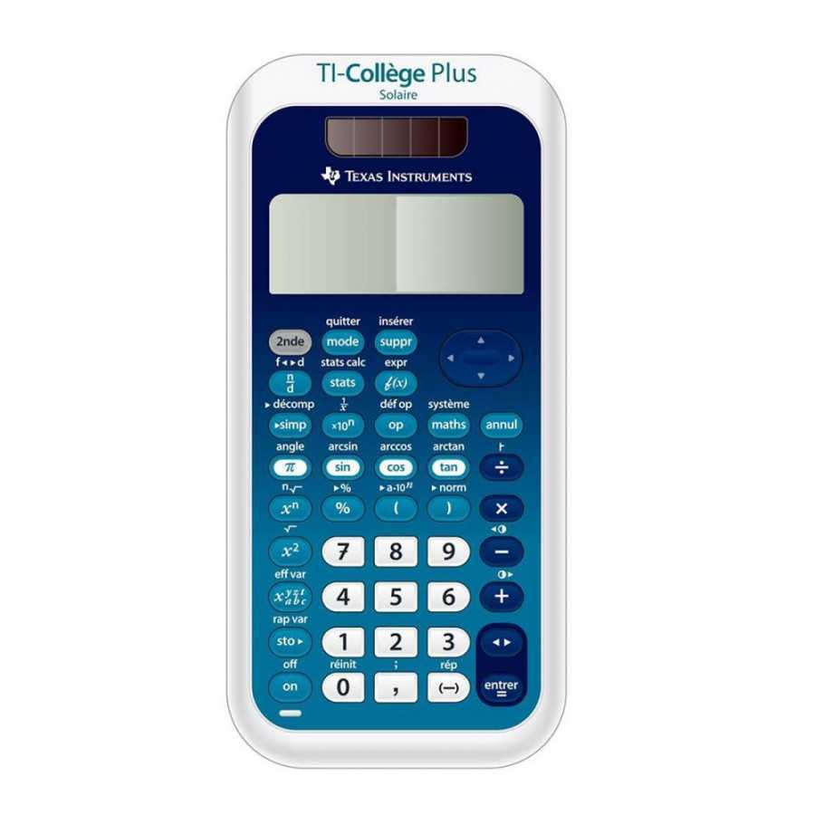 Calculatrice Scientifique Texas Instruments Collège Ti Collège Plus Solaire 