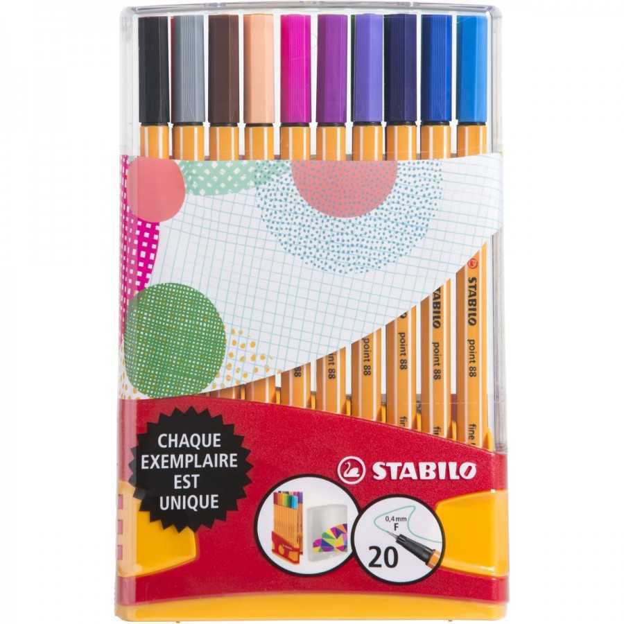 Marqueurs de couleur STABILO Pen 68 Pastel Parade - lot de 20