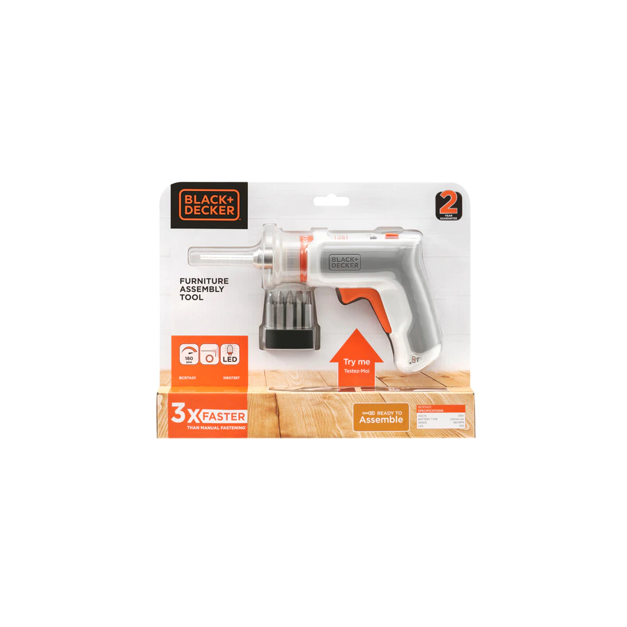 Tournevis d'assemblage de meuble Hexdriver BLACK et DECKER - 3,6 V